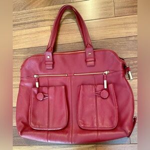 Bodhi Burgundy Leather Handbag/Tote